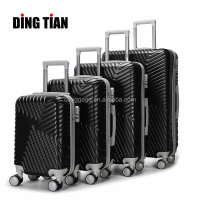 China Daily Plastic Gift Boxes Maletas De Viaje Hard Shell Luggage Travel Bags Suitcase 4 Pieces Set With Boarding Case ABS/PC Waterproof PC for sale