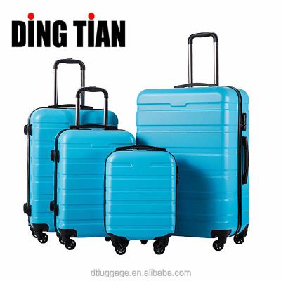 China Daily 4 Pieces ABS Plastic Suitcase Portable Carry On Travel Luggage Bags Trolley Cosmetic Suitcase With 16 Inch Boarding Case for sale