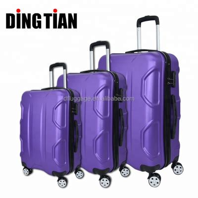 China Vacation Hot Sale On Walmart Wholesale Custom ABS Trolley Set Blue 20 24 28 Inch ABS Travel Trolley Luggage Sets for sale