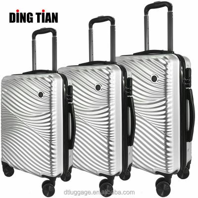 China Custom Luggage ABS Daily Trolley Luggage Carry On Suitcase Set Boarding Travel Luggage With Wheels for sale