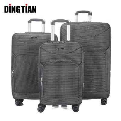 China 2022 Wholesale Travel Suitcase Nylon Soft Trolley Bag Nylon Fabric Soft Cheap Waterproof Luggage For Daily Business for sale