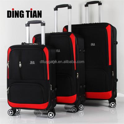 China Daily 2021 Hot Selling 3pcs 20 24 28 Inch Luggage Good Quality Nylon Suitcase Fabric Customized Traveling Soft Luggage for sale