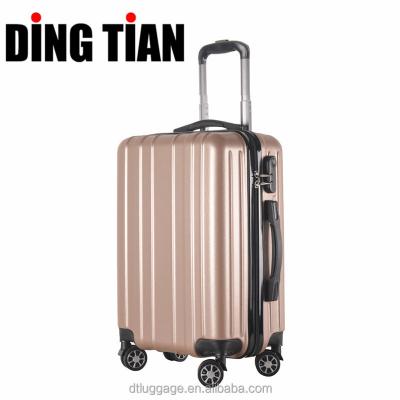 China Plastic Suitcase Travel Daily Trolley Bags Case Boarding Briefcases Minimalist Carry On Luggage For Business Anti-Collision ABS 20 Inch for sale