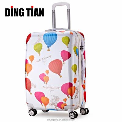 China Custom Printed Hard Shell Luggage Koffer 3pcs Set Butterfly Pattern Suitcase Daily ABS PC Travel Bags Hand Suitcase for sale