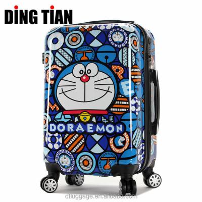 China Custom Printing Pattern Luggage Travel Daily Bags Set Mens Pilot Spinner Suitcase ABS/PC Cabin Bag Valise Huge Capacity Unisex Handbag for sale