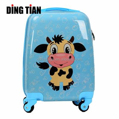 China Daily Wholesales Customized Cartoon Printing Animal Luggage Superman ABS PC Suitcases 4 Wheels Kids Hard Shell Bags for sale