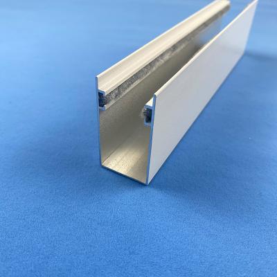 China Traditional Industrial Aluminum Profile U Shaped Rail Slideway Material Hanging Riser Line Workbench Chute Aluminum Profile for sale