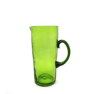 China Recyclable 1300ML Forst Water Pitcher Pitcher Recyclable Jug Glass Carafe Kettle Cold Water Bottles Set for sale