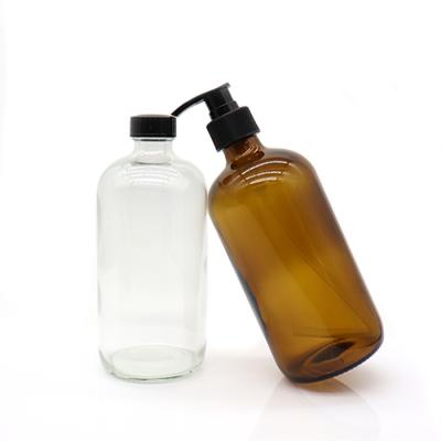 China Factory Supply Eco-friendly Recyclable Stylish Toiletries Bottle Big Round Glass Bottle for sale