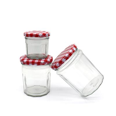 China Bulk Viable Square Honey Jam Sauce Jar Storage Clear Glass Bottles&jars Honey Jars for sale