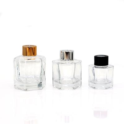 China Hexagonal Fragrance 100ml Empty Reed Diffuser Glass Bottle Viable Aromatherapy Glass Bottle Aromatherapy Essential Oil for sale