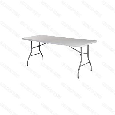 China Wholesale White Portable Outdoor Camping Table Picnic Party Theme Long Light Weight Square Easy Carry Outdoor Table for sale