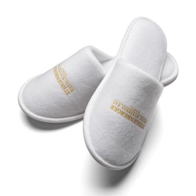 China Wholesale White Luxury Disposable Polyester Cloth Nap Slippers Fashion Trend Fashion Trend Hotel Cotton Slippers High Quality Hotel Slippers for sale