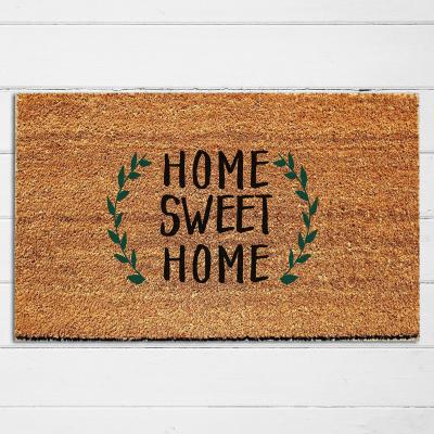 China Modern Slim Cheap Home Soft Home Funny Coir Mat for sale