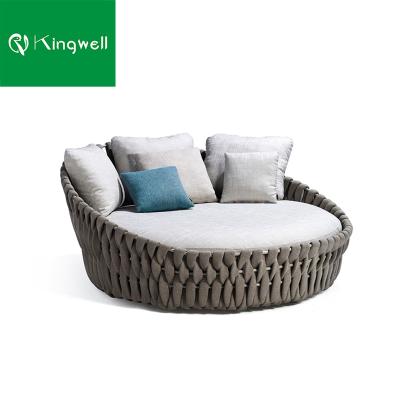 China Factory Price Modern Cheap Daybed Outdoor Rope Garden Furniture Import for sale