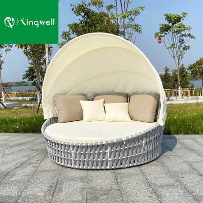 China NEW Modern Hotel Pool ORIGINAL Daybed Outdoor Furniture Set Aluminum Patio for sale