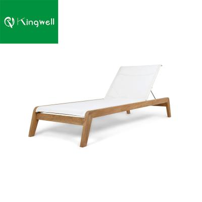 China China Garden Furniture Modern Chaise Lounge Pool Wooden Sun Sofa Chair With Factory Price for sale