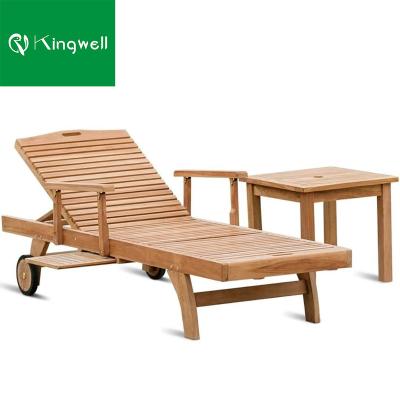 China Modern Wholesale Teak Folding Bed Couch Outdoor Sun Furniture With Cheapest Price for sale