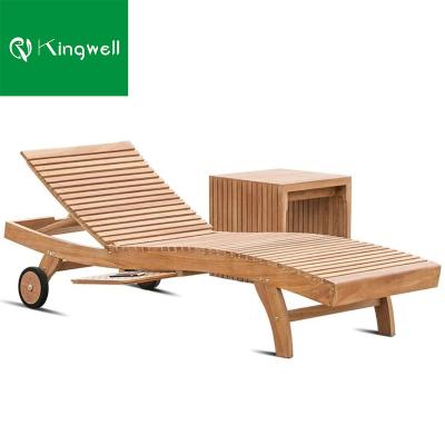 China Modern China Manufactory Garden Sun Lounger Chaise Lounge Chair Outdoor Furniture Wood for sale