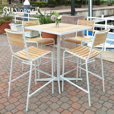 China Modern China Factory Seller Wooden Table Set Sneak Outdoor Bar Furniture Sets With Cheap Price for sale