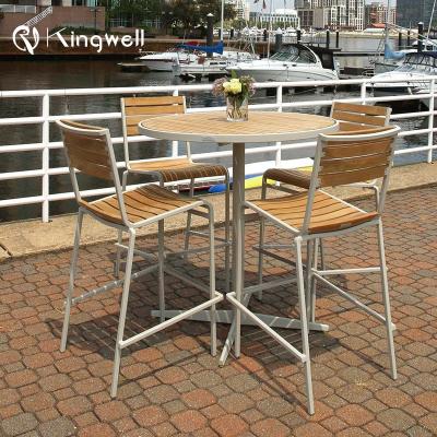 China Modern Hot Selling High Bar Chairs Modern Aluminum Garden Furniture for sale