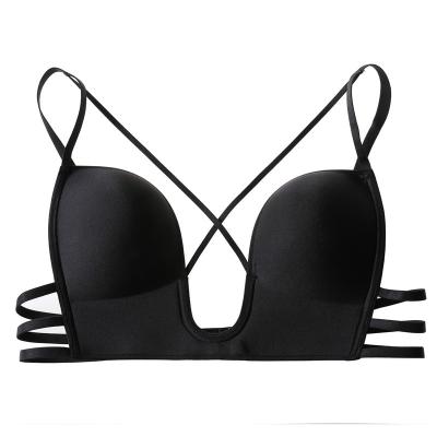 China 2019 hot sale antibacterial bra beauty sexy back silicone seamless nude bra plus size sexy lingerie for sale