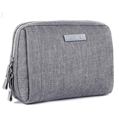 China Cute Small Makeup Bag for Purse Travel Makeup Pouch Mini Cosmetic Bag for Girls Women Small Gray for sale