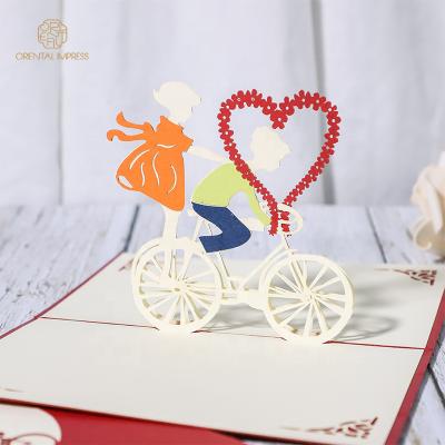 China 3D Universal 2022 Boy And Girl Pop Up Kids Valentine's Day Greeting Cards With Envelope for sale