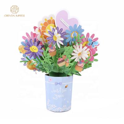 China Pop Birthday Card Fun Multicolor Universal Daisy Festival Thank You Greeting Cards For Decoration for sale