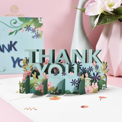 China Universal High Quality 3D Pop Appreciation Cards Thank You Greeting Card for sale