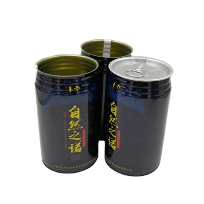 China Eco-friendly /healthy /luxury /safety 310ml Black Tea Coffee Beverage Drink CMYK Printing Round Tin Can for sale