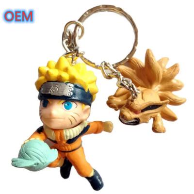 China Custom PVC Acryl Sleutelhanger, OEM Design 3D Cartoon Anime Leuke Sleutelhanger Te koop