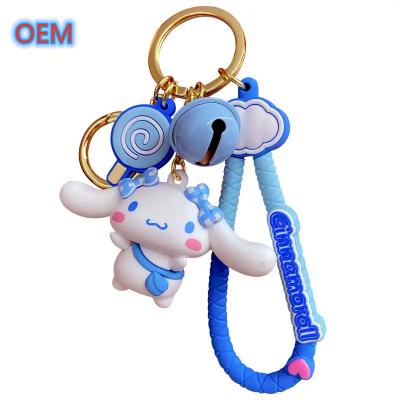 China Custom 3d PVC Plastic Animal Anime Keychain OEM Design Cute Plastic Keychain for sale