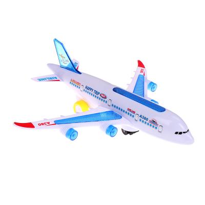 Chine Assemblage de bricolage Airbus Avion pilote automatique Flash Son Musical Lumière Jouets Avion électrique Jouet pour enfants Enfants à vendre