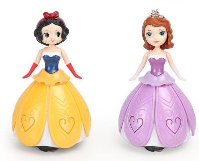 China Personalizada Princesa de baile Universal girando Cool Light Music Aisha figura de juguete de plástico en venta