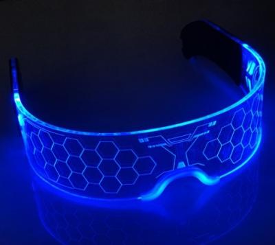 China Ledbrillen El Wire Neon Light Up Visor Brillen Bar Party Brillen Te koop