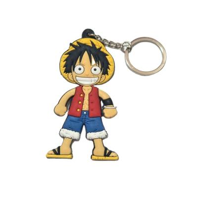 China Custom Anime Keychain PVC Pendant Accessories Cartoon Key Ring make Keychain toy for sale