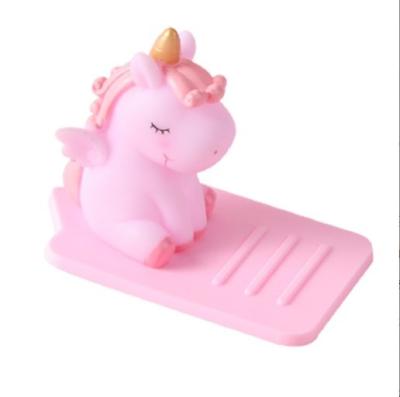 China Cartoon Silicone Lazy Mobile Phone Holder Unicorn Car Desktop Multi-function Adjustable Bracket Non-slip Stand for sale