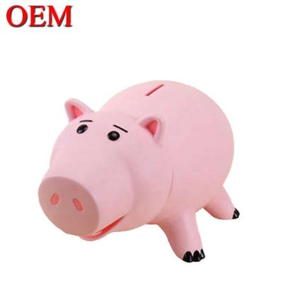 China Cartoon personalizado bonito poupança de dinheiro Moedas Pink Piggy Banco Caixa de dinheiro de plástico à venda