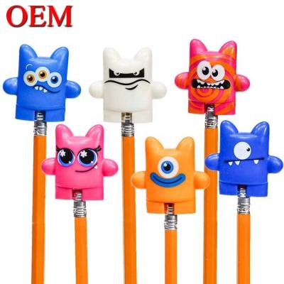 China Custom Kids Toys 2023 Cartoon3D Grappig Potlood Topper PVC Potlood Topper Te koop