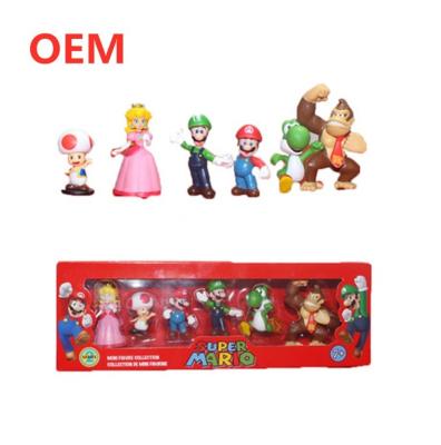 Chine Mini Figures Supreme PVC Action Figure Modèle 6 pièces Série Mario Jouet Fabricant à vendre