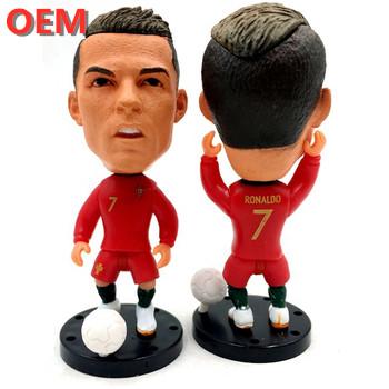 China OEM Customized Popular 3D Plastic Football Players Action Figures custom pvc figure for sale