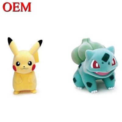 China Custom Flocking Plastic Animal Toy Set Mini PVC Blind Box Flocked Figurines Te koop