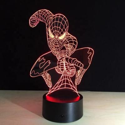 China Gepersonaliseerd Filmcharakter 3D Figuur Gemaakt Model Toy Led Night Light OEM Spider Man Light Toy Manufacturer Te koop