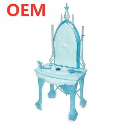 China OEM factory custom Music Light Functions Plastic Beautiful Princess Kid Dressing Table Toy for sale