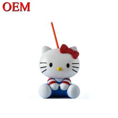 China Fabricación Personaje de dibujos animados Personalizado gato 3D Copa de PP Cola OEM Figura de plástico / vinilo en venta