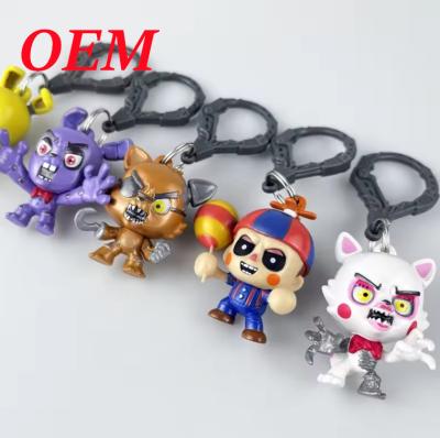 China 3D Character Keychain with Metal Plastic Key Ring Figure toy Keychain en venta