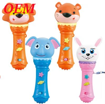 中国 Kids Handheld Wireless Microphone Toys Musical Instrument Karaoke Singing Cartoon Microphone Toys 販売のため