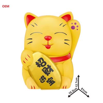 China OEM aceito Lucky Cat moeda caixa de dinheiro bancário para crianças Nota de cor personalizada somente OEM à venda