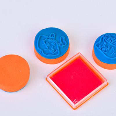 China Self Ink Rubber Stamp China Wholesale Plastic Seal Stationery Supplier Eco-friendly Toy Stamp Promotional Gift Toy For Kids for sale